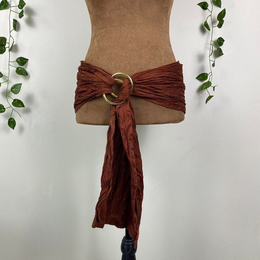 Indie hippie boho gold ring scarf belt multi-wear top pirate costume festival